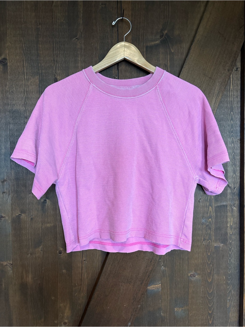 Aerie Pink Ribbed Tee